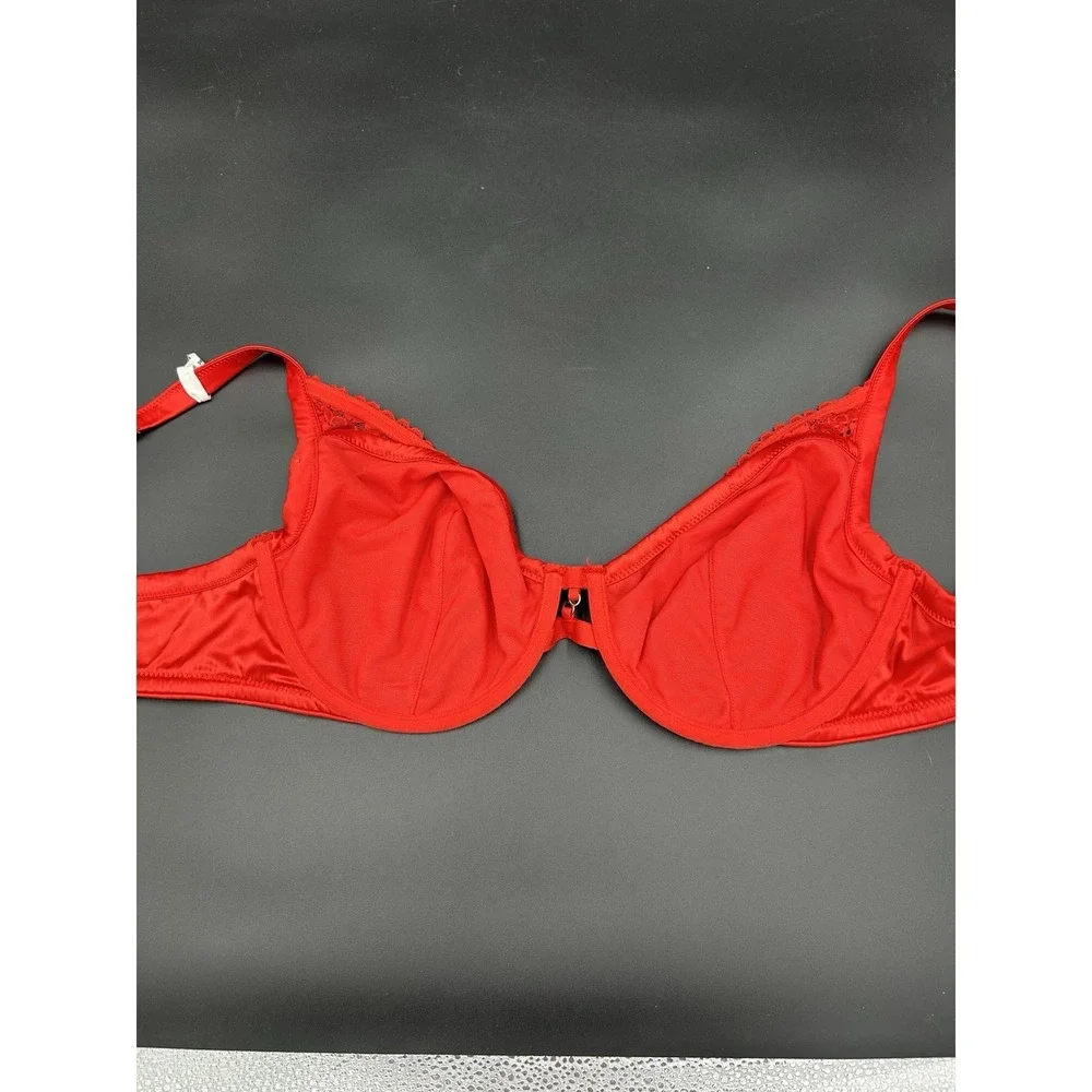 38DD Aerie Bra Unlined Soft Lace Dainty Bra Underwire Size - Red Lace Sexy